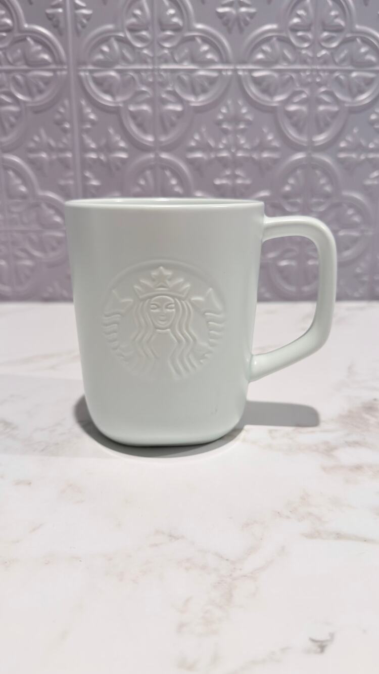 Starbucks Mint Green Recycled Ceramic Coffee Mug 16 oz Triangular Bottom NEW